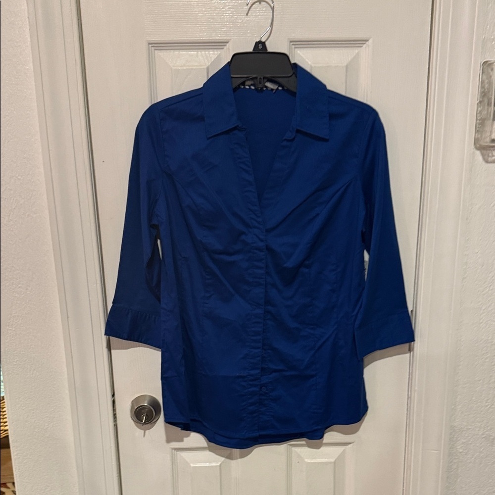Lee Women's Deep Blue Button-Down Shirt